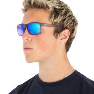 MAUI JIM Pokowai Arch Blue Hawaii Rectangular Polarized Men's Sunglasses NWT
